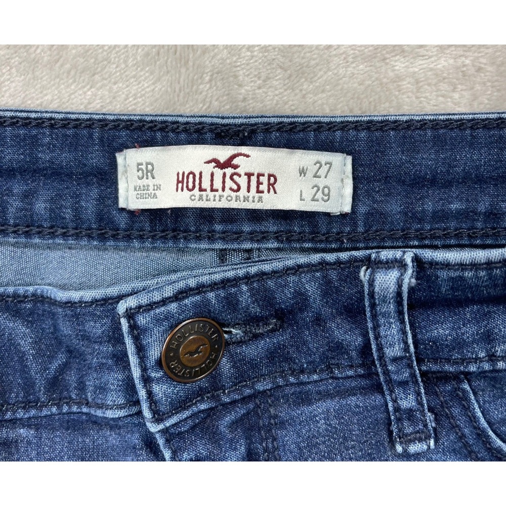 Hollister Skinny Jeans Womens 5R 27 Blue Dark Wash Stretch Denim - Picture 3 of 9